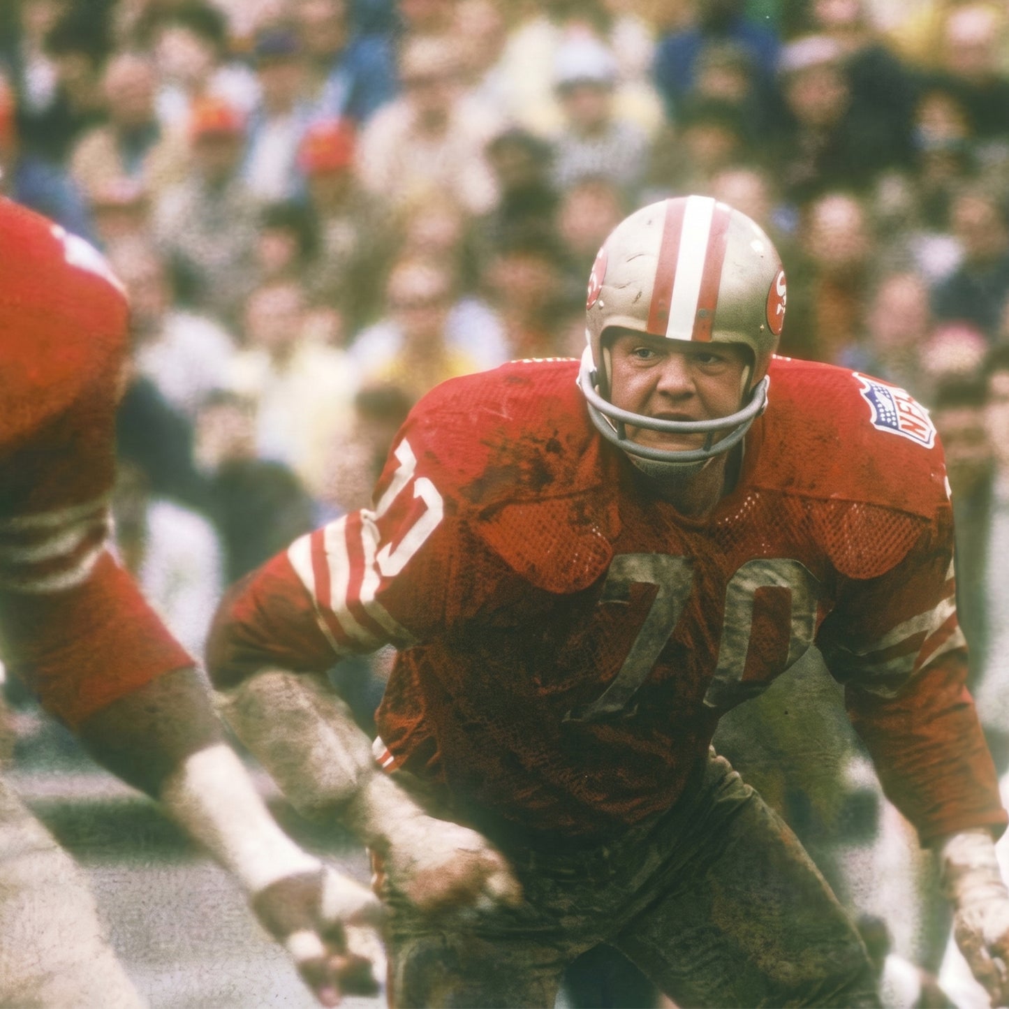 San Francisco 49ers Charlie Krueger 1969 Throwback Football Jersey | RTJ21728