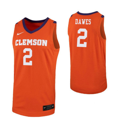 Al Amir Dawes College Basketball Jersey Orange Clemson Tigers retro stitched fan jersey RTJ12656 image 1
