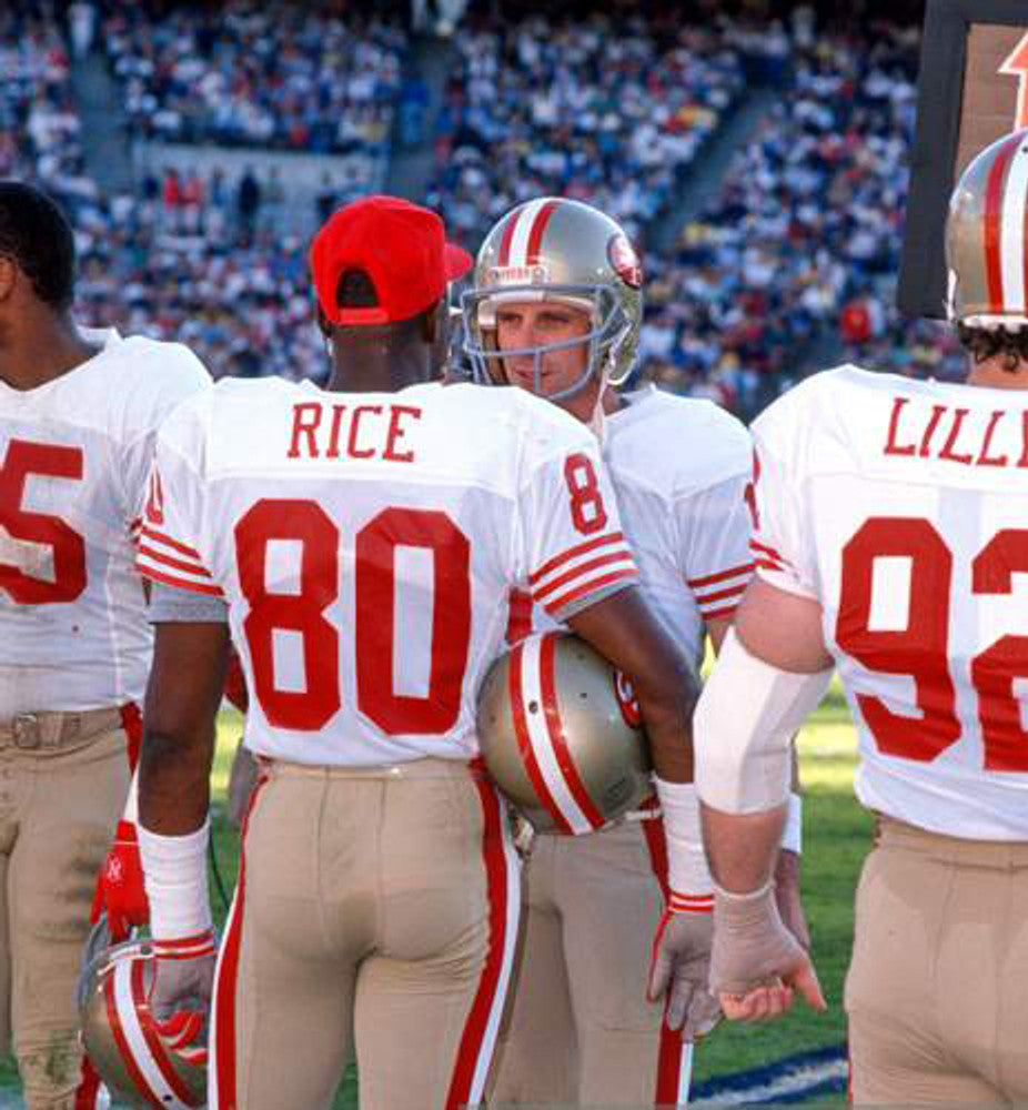SF 49ers 1980's Throwback Away Custom Jersey Name Number, Retro Stitched Jersey