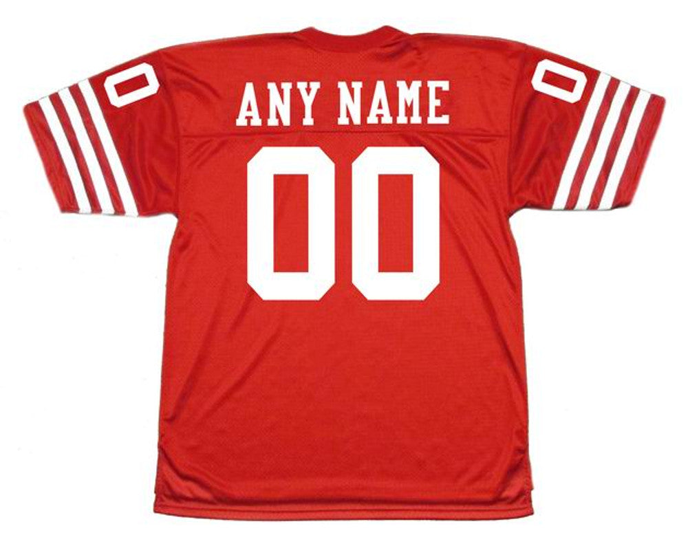 SF 49ers 1980's Throwback Home Custom Jersey Name Number, Retro Stitched Jersey