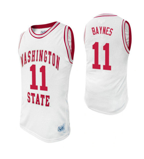 Washington State Cougars 11 Aron Baynes White College Basketball Jersey retro stitched fan jersey RTJ7001 image 1