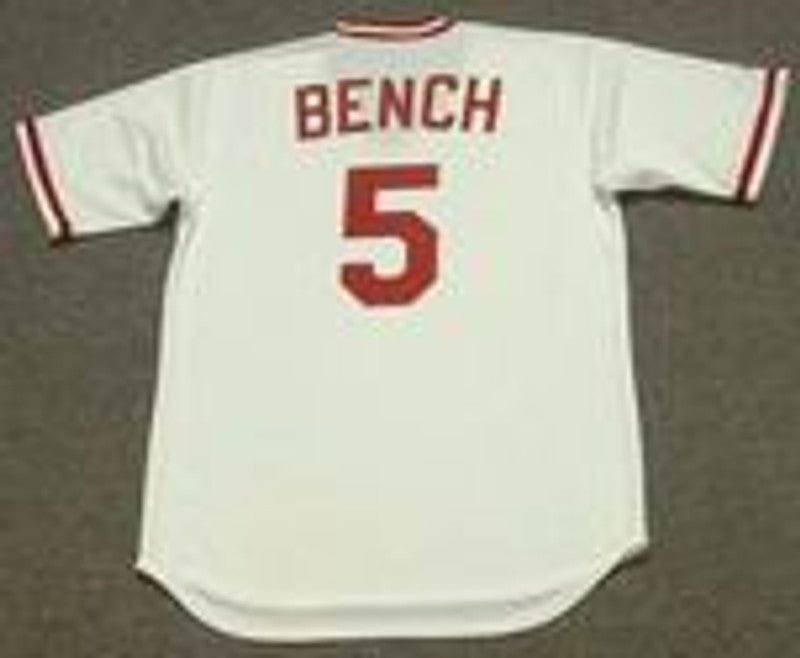 Johnny Bench Cincinnati Reds 1975 Baseball jersey retro stitched fan gear RTJ00385