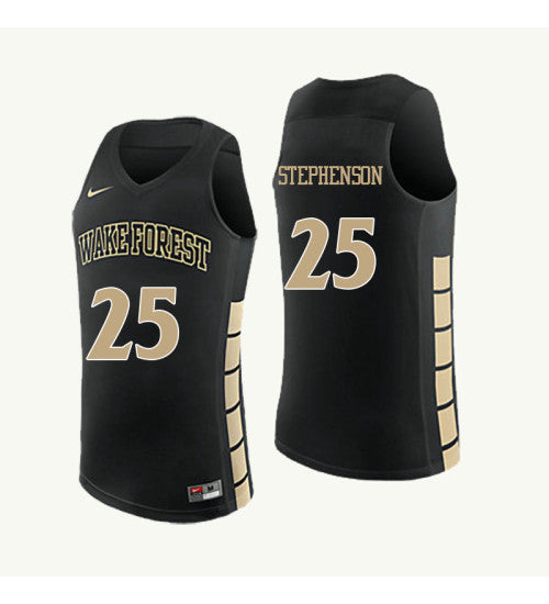 Wake Forest Demon Deacons 25 Ariel Stephenson College Basketball Jersey Black retro stitched fan jersey RTJ1300 image 1