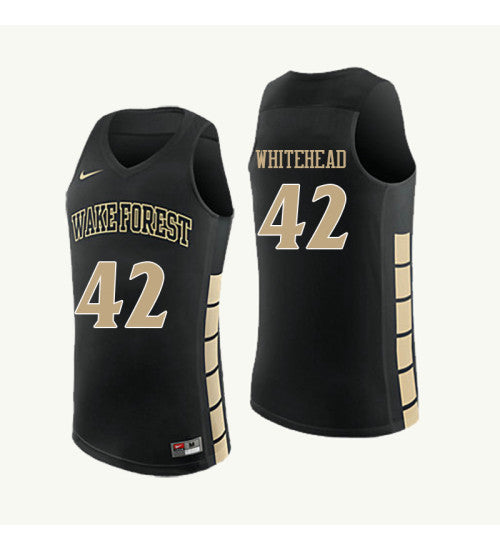 Wake Forest Demon Deacons 42 Tyra Whitehead College Basketball Jersey Black retro stitched fan jersey RTJ7052 image 1
