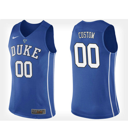 Duke Blue Devils 00 Custom Blue Home Jersey College Basketball retro stitched fan jersey RTJ11635 image 1