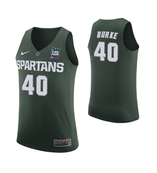 Braden Burke Michigan State Spartans Green Final Four College Basketball Jersey retro stitched fan jersey RTJ6242