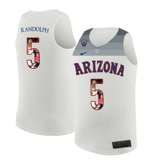 Arizona Wildcats 5 On Randolph College Basketball Jersey White 318 retro stitched fan jersey RTJ12331 image 1