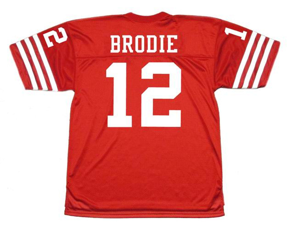 JOBR SF 49ers 1973 Throwback Home Football Jersey, Retro Stitched Jersey