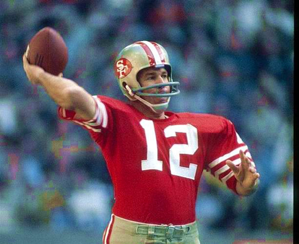 JOBR SF 49ers 1973 Throwback Home Football Jersey, Retro Stitched Jersey