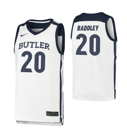 Butler Bulldogs Henry Baddley College Basketball Jersey White retro stitched fan jersey RTJ12083 image 1
