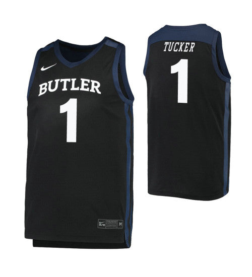 Butler Bulldogs 1 Jordan Tucker Black College Basketball Jersey retro stitched fan jersey RTJ6218 image 1