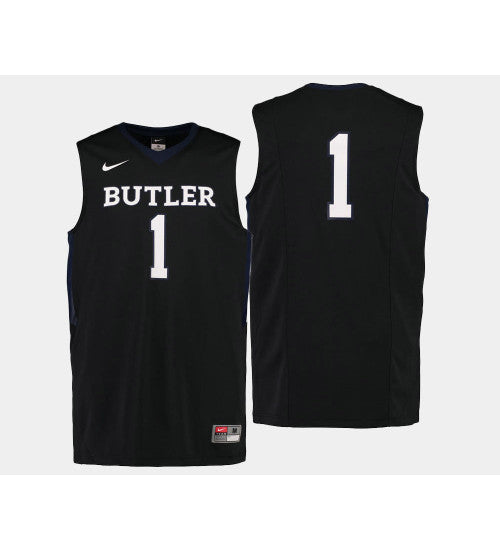 Butler Bulldogs 1 Tyler Lewis Black Road College Basketball Jersey retro stitched fan jersey RTJ6217 image 1