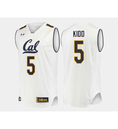 California Golden Bears 5 Jason Kidd White Home College Basketball Jersey retro stitched fan jersey RTJ6067 image 1