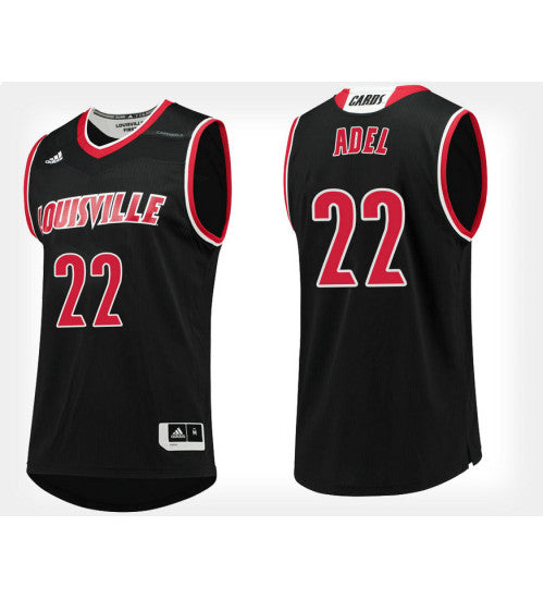 Louisville Cardinals 22 Deng Adel Black Alternate College Basketball Jersey retro stitched fan jersey RTJ4377 image 1
