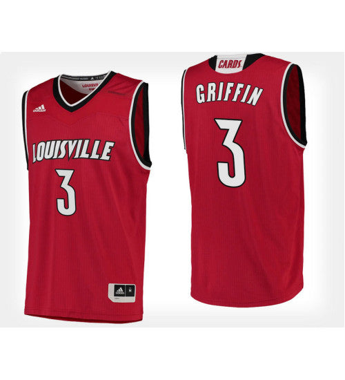 Louisville Cardinals 3 Jo Griffin Red Home College Basketball Jersey retro stitched fan jersey RTJ10212 image 1