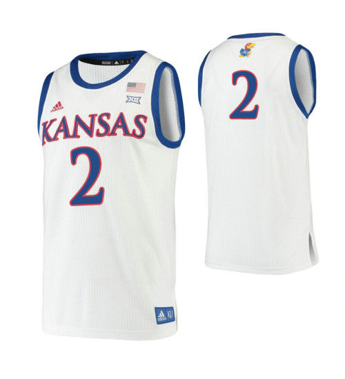 Christian Braun Kansas Jayhawks White College Basketball Jersey 713 retro stitched fan jersey RTJ11936 image 1