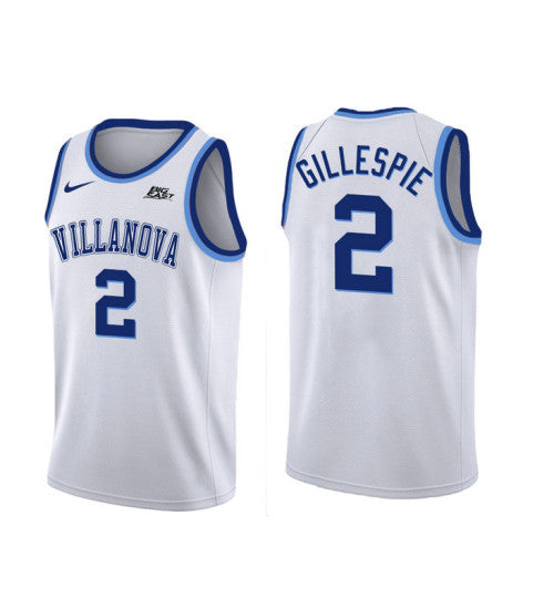 Villanova Wildcats 2 Collin Gillespie College Basketball Jersey White 5418 retro stitched fan jersey RTJ7231 image 1