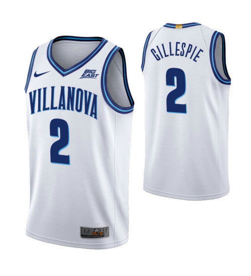 Villanova Wildcats 2 Collin Gillespie White College Basketball Jersey retro stitched fan jersey RTJ7229 image 1