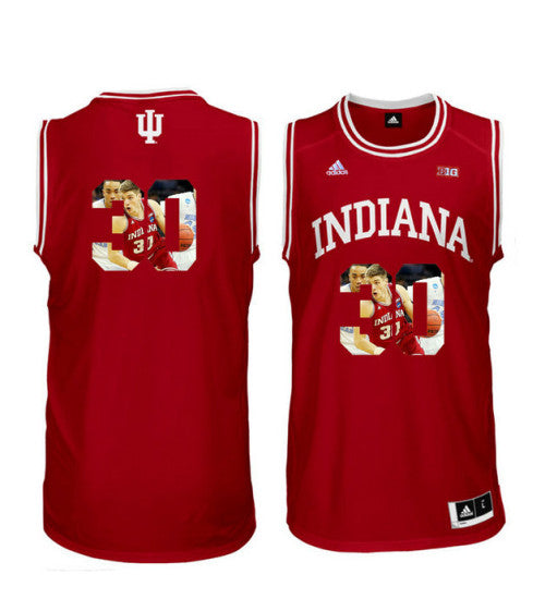 Indiana Hoosiers 30 Collin Hartman College Basketball Jersey Red 7656 retro stitched fan jersey RTJ4993 image 1