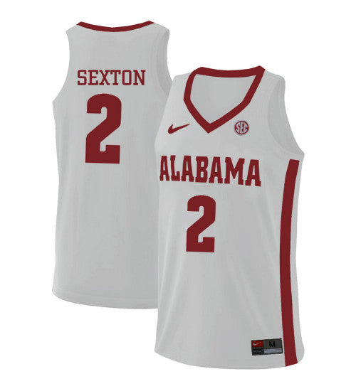 Alabama Crimson Tide 2 Collin Sexton College Basketball Jersey White 5935 retro stitched fan jersey RTJ6714 image 1