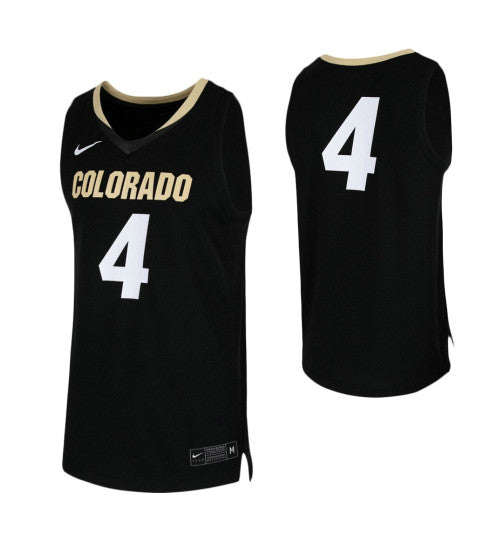 Colorado Buffaloes 4 College Basketball Jersey Black retro stitched fan jersey RTJ5926 image 1
