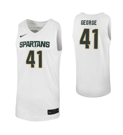 Michigan State Spartans 41 Conner George White College Basketball Jersey 3003 retro stitched fan jersey RTJ9646 image 1