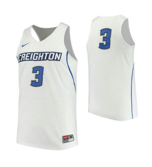 Creighton Bluejays 3 Performance Basketball College Basketball Jersey White retro stitched fan jersey RTJ5892 image 1