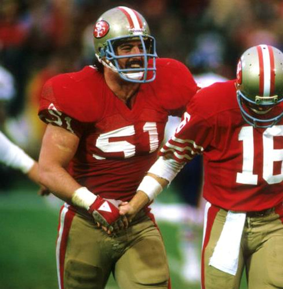 RACR SF 49ers 1988 Throwback Home Football Jersey, Retro Stitched Jersey