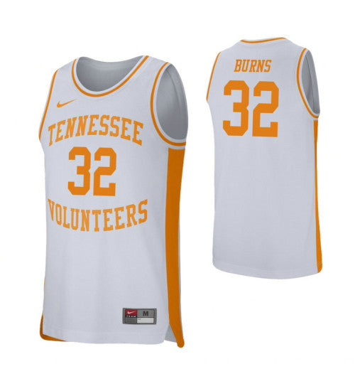 Tennessee Volunteers 32 Dj Burns White College Basketball Jersey retro stitched fan jersey RTJ7866 image 1