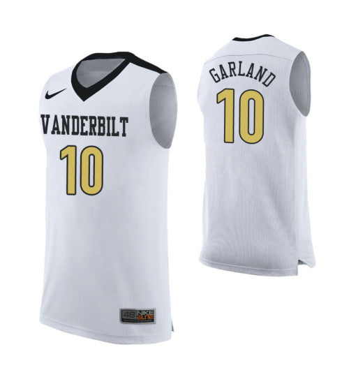 Vanderbilt Commodores 10 Darius Garland College Basketball Jersey White retro stitched fan jersey RTJ7292 image 1