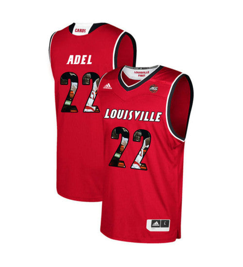 Louisville Cardinals 22 Deng Adel College Basketball Jersey Red retro stitched fan jersey RTJ4379 image 1