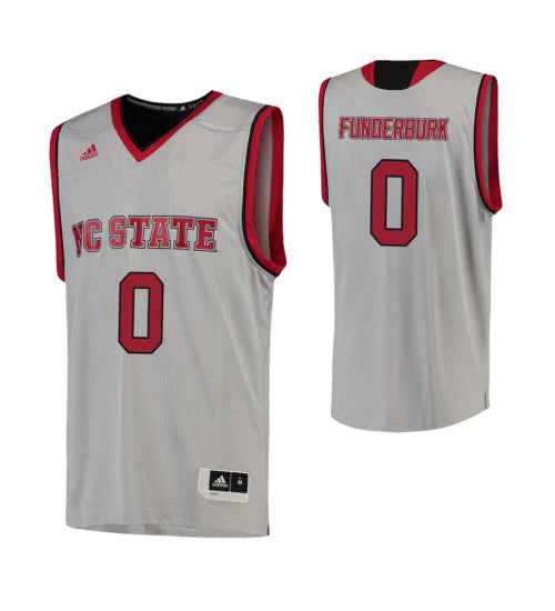 Nc State Wolfpack 0 Dj Funderburk College Basketball Jersey Gray retro stitched fan jersey RTJ3306 image 1