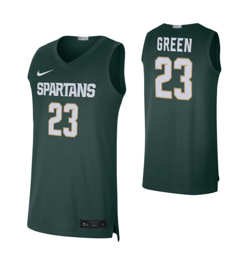 Michigan State Spartans 23 Draymond Green Green College Basketball Jersey 2933 retro stitched fan jersey RTJ9716 image