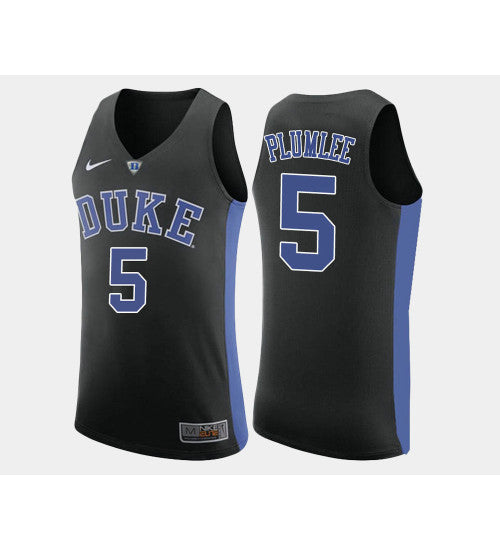 Duke Blue Devils 5 Mason Plumlee Black Alternate College Basketball Jersey retro stitched fan jersey RTJ5597 image 1
