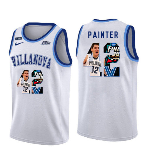 Villanova Wildcats 42 Dylan Painter College Basketball Jersey White 11232 retro stitched fan jersey RTJ1417 image 1