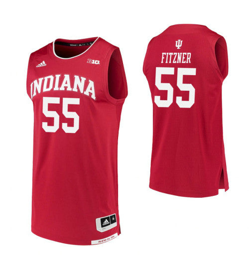 Indiana Hoosiers 55 Evan Fitzner Crimson College Basketball Jersey retro stitched fan jersey RTJ10842 image 1