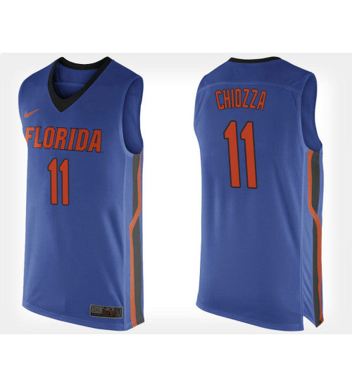 Florida Gators 11 Chris Chiozza Blue Home College Basketball Jersey retro stitched fan jersey RTJ11391 image 1