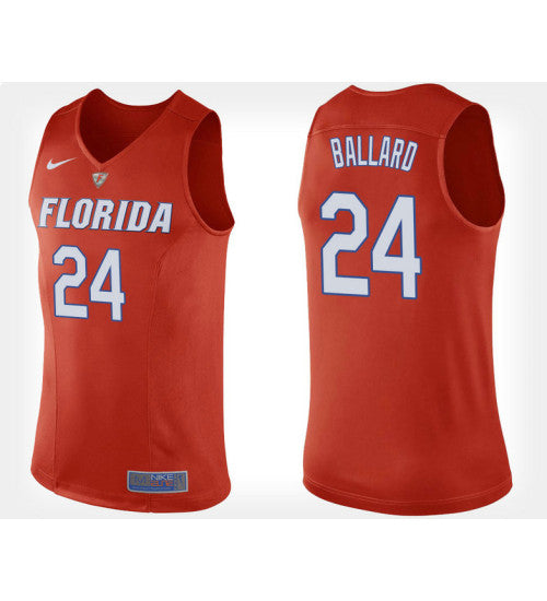 Florida Gators 24 Deaundrae Ballard Orange Alternate College Basketball Jersey retro stitched fan jersey RTJ11360