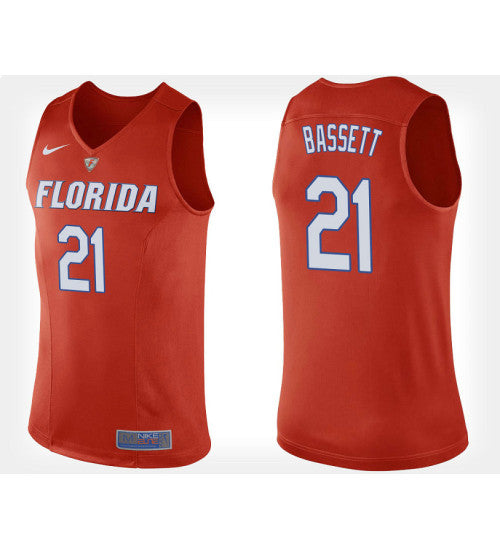Florida Gators 21 Dontay Bassett Orange Alternate College Basketball Jersey retro stitched fan jersey RTJ5487 image 1