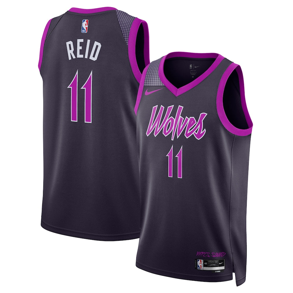 Minnesota Timberwolves Naz Reid 2025-26 City Edition Swingman Black Jersey product image
