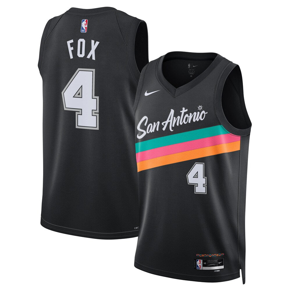 San Antonio Spurs De'aaron Fox 2025-26 City Edition Swingman Black Jersey product image