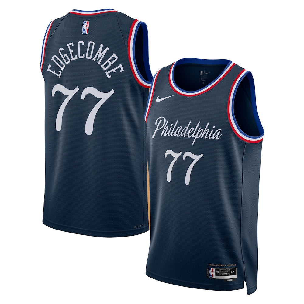 Philadelphia 76ers Vj Edgecombe 2025-26 City Edition Swingman Navy Jersey product image