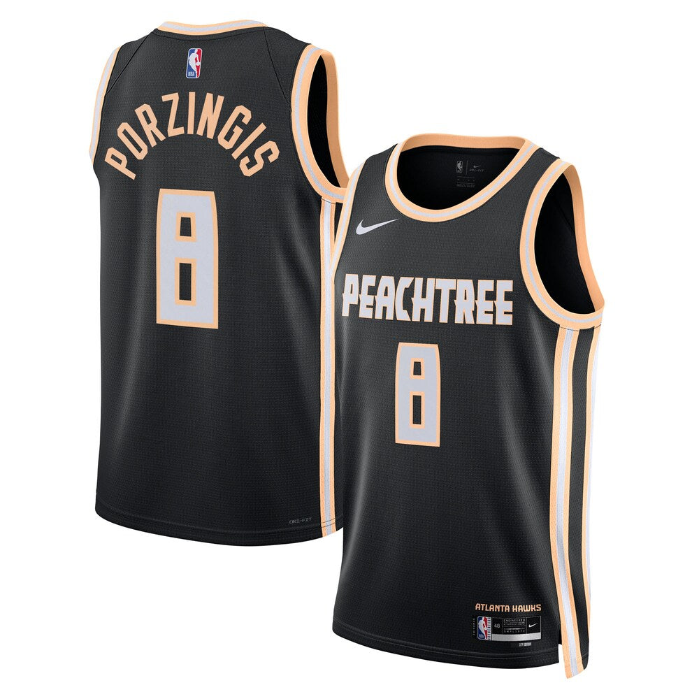Atlanta Hawks Kristaps Porzi??is 2025-26 City Edition Swingman Black Jersey product image