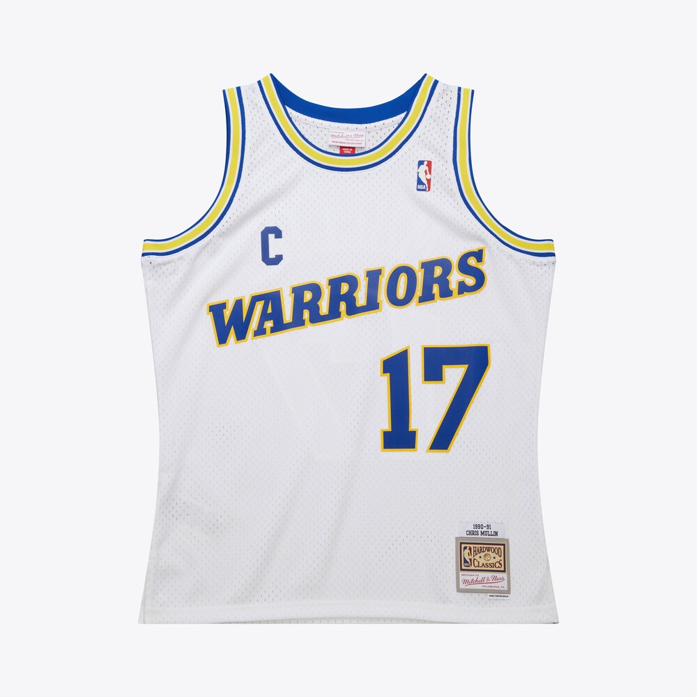 Golden State Warriors M&N Swingman Jersey 1990 Chris Mullin retro stitched fan jersey RTJ12999 image 1