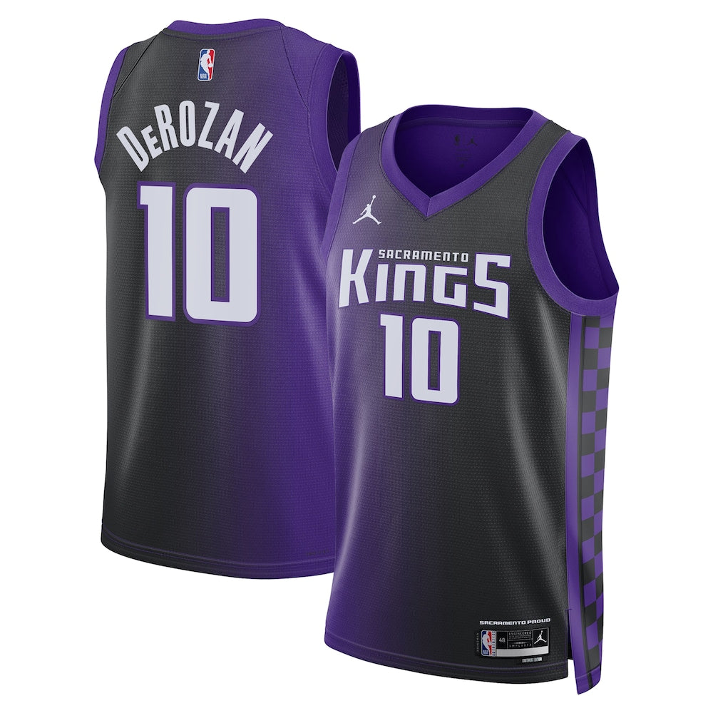 Sacramento Kingsjordan Brand Statement Edition Swingman Jersey Purple Demar Derozan retro stitched fan jersey RTJ12973