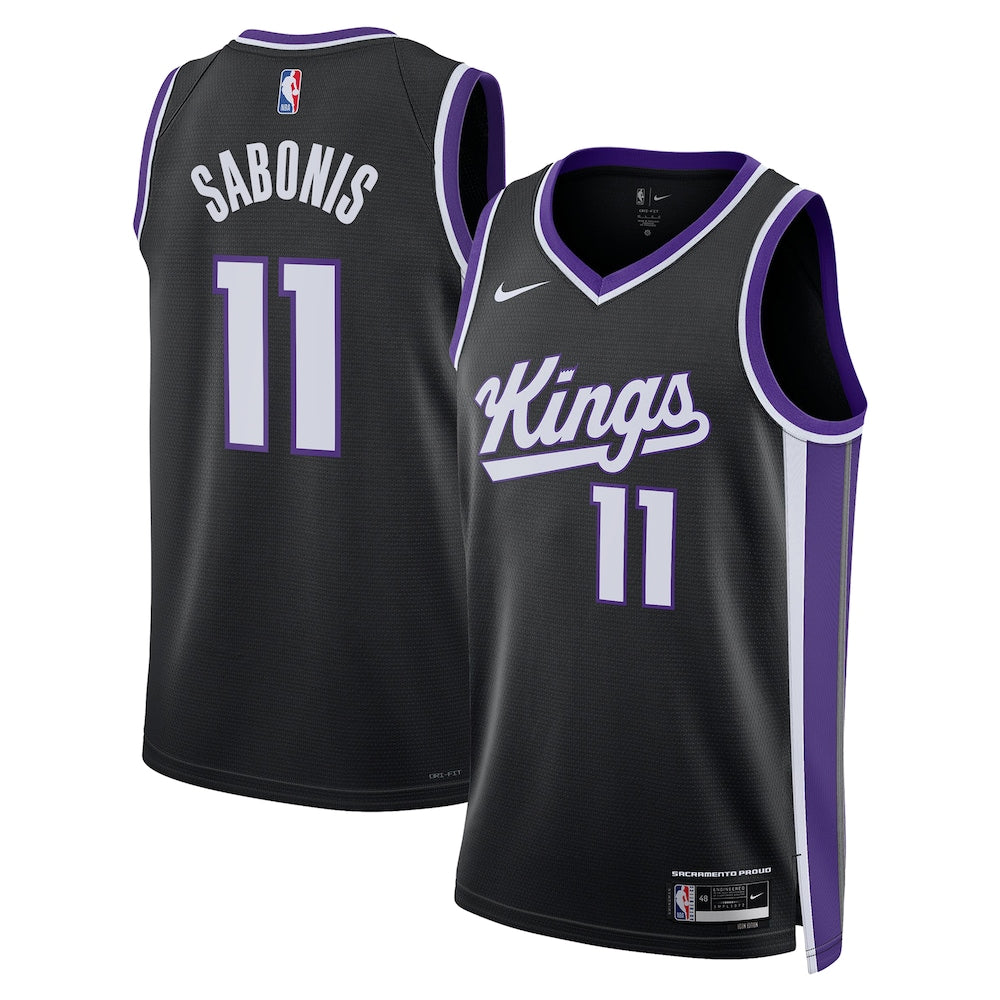 Sacramento Kings Icon Edition Swingman Jersey Black Domantas Sabonis retro stitched fan jersey RTJ12933 image 1