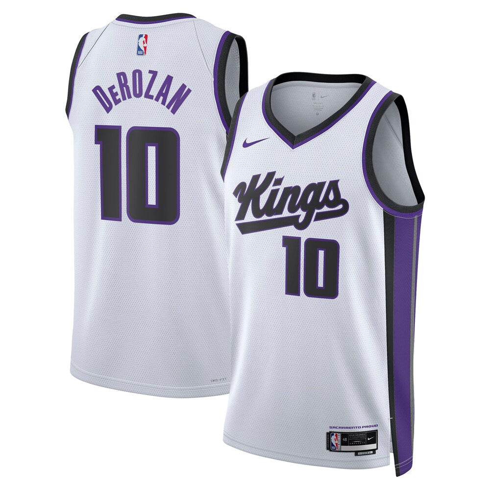 Sacramento Kings Association Edition Swingman Jersey White Demar Derozan retro stitched fan jersey RTJ12928 image 1