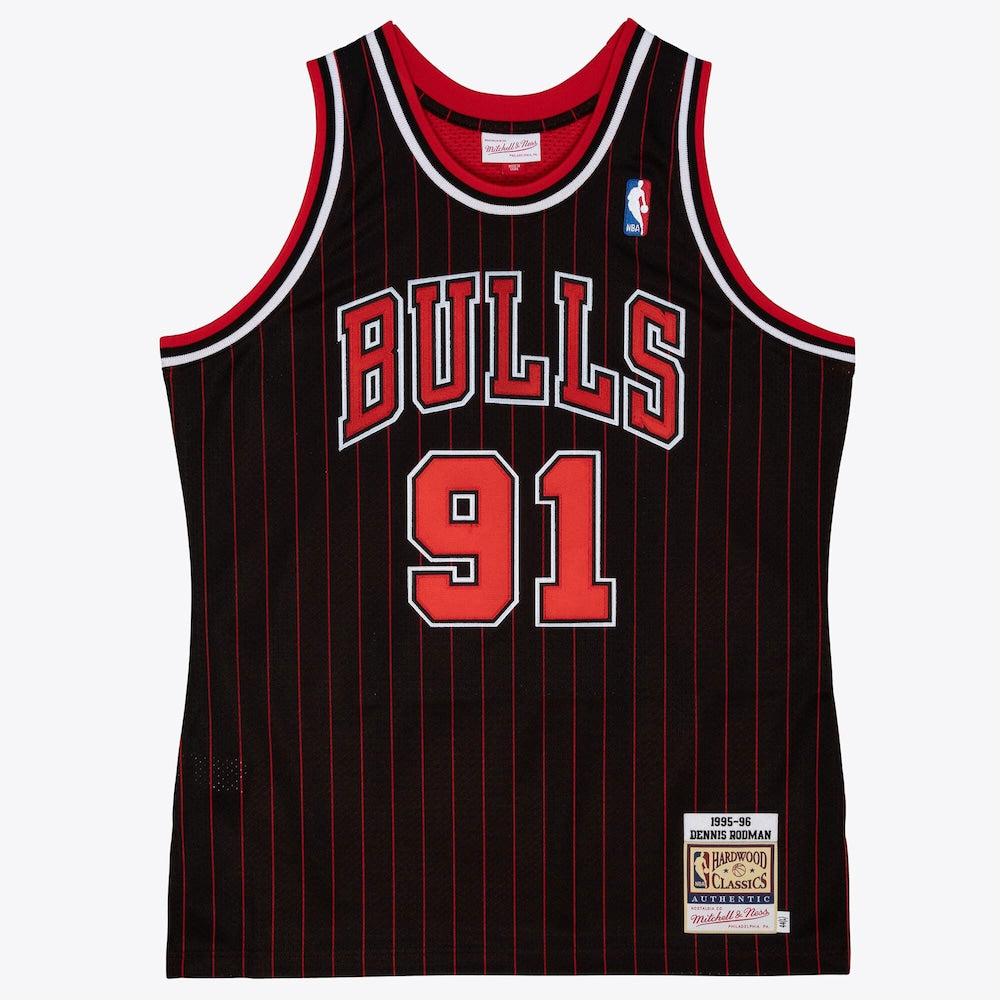 Chicago Bulls M&N Jersey Dennis Rodman 1995 96 retro stitched fan jersey RTJ12823 image 1