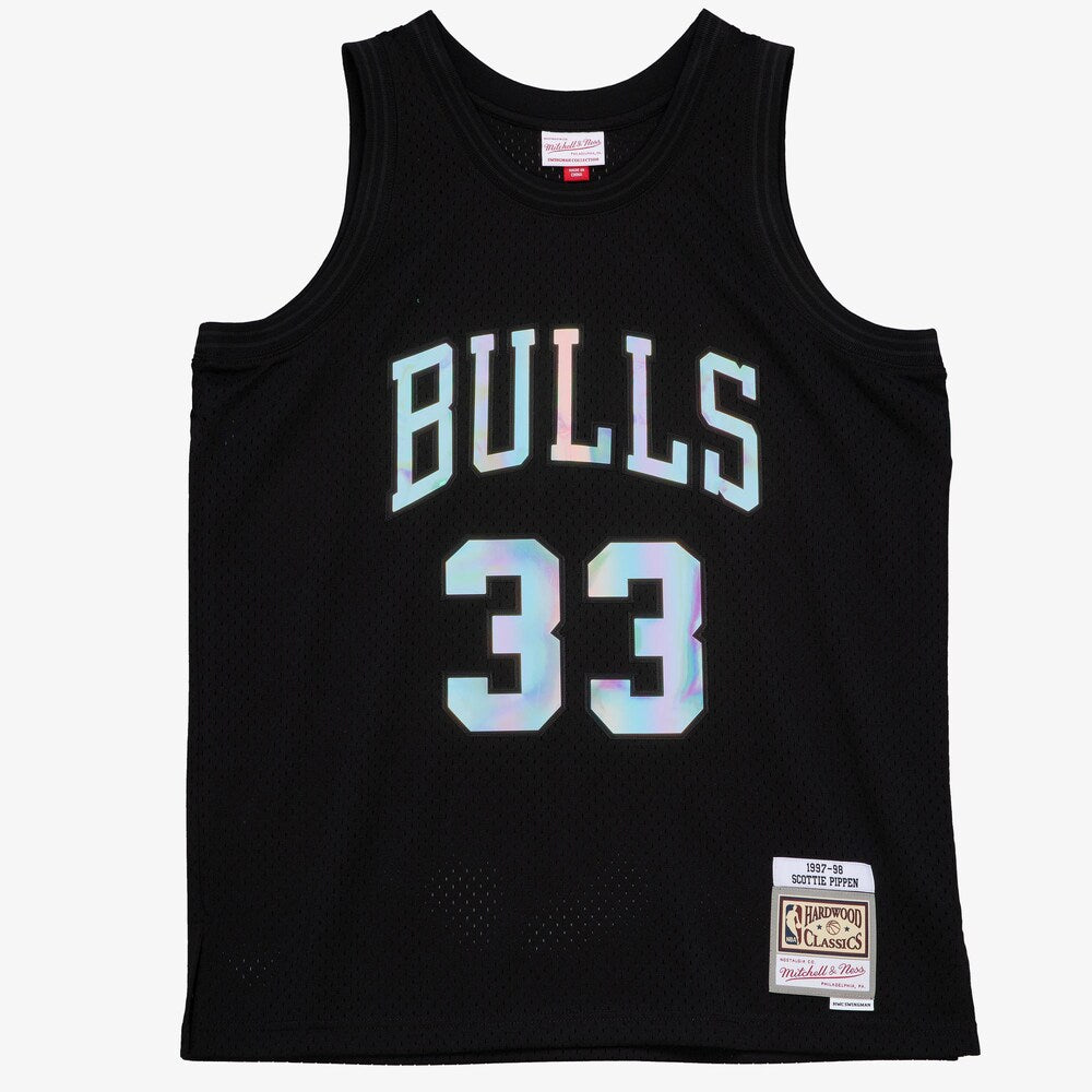Chicago Bulls M&N Iridescent Swingman Jersey Scottie Pippen 1997 retro stitched fan jersey RTJ12820 image 1