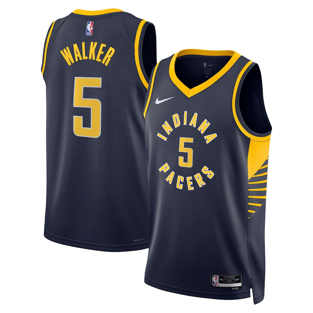 Indiana Pacers Icon Edition Swingman Jersey Navy Jarace Walker retro stitched fan jersey RTJ12815 image 1
